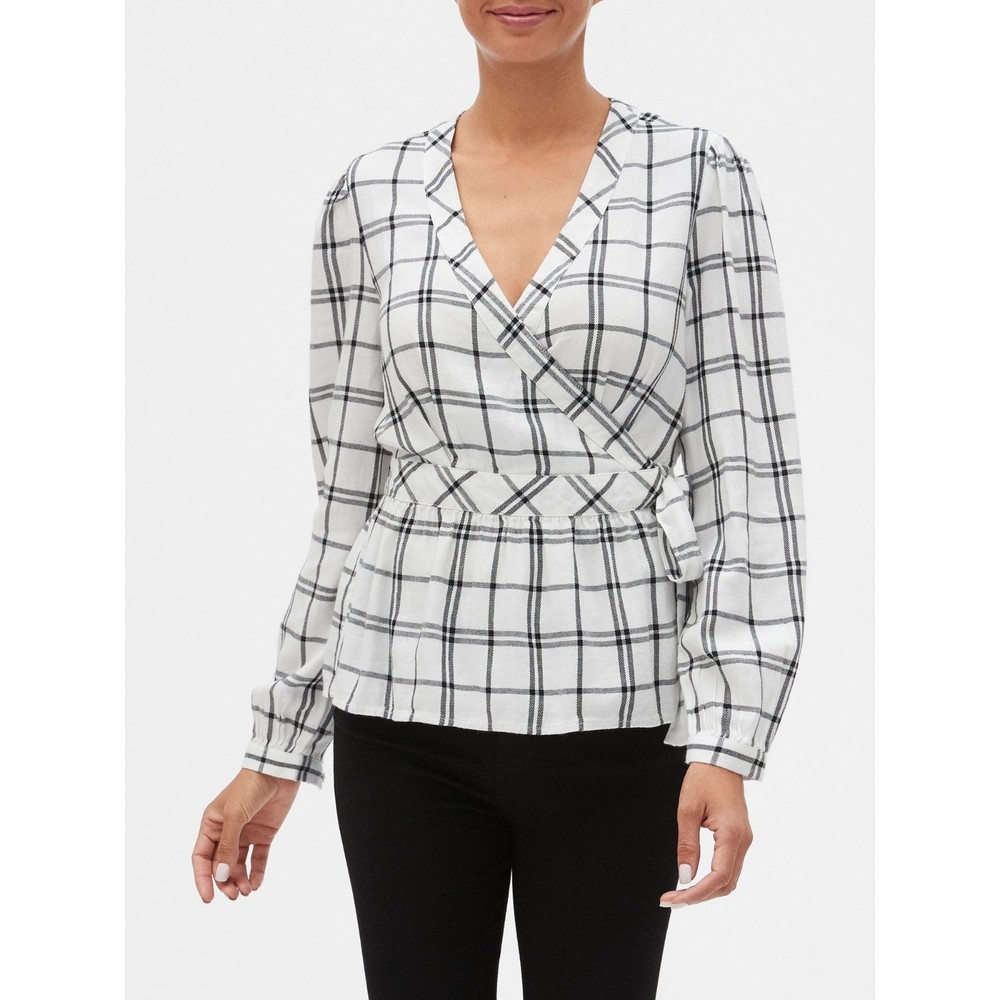 Gap True Wrap Top Blouse NWT Size XS